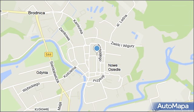 Brodnica, Farna, mapa Brodnica