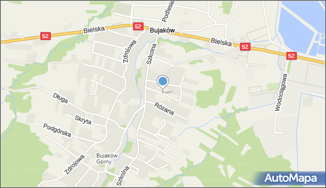 Bujaków, Fabryczna, mapa Bujaków