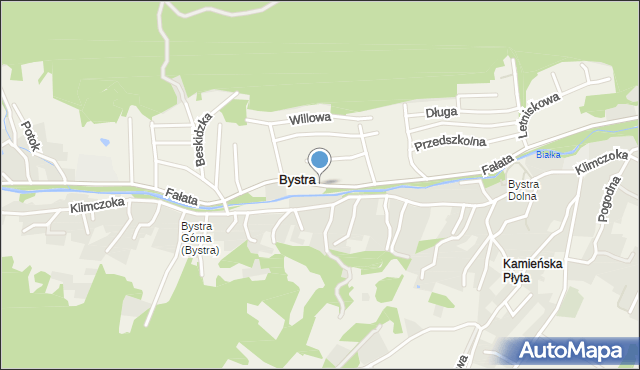 Bystra gmina Wilkowice, Fałata Juliana, mapa Bystra gmina Wilkowice