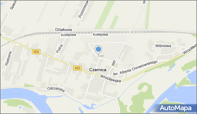 Czernica powiat wrocławski, Fabryczna, mapa Czernica powiat wrocławski