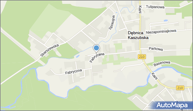 Dębnica Kaszubska, Fabryczna, mapa Dębnica Kaszubska