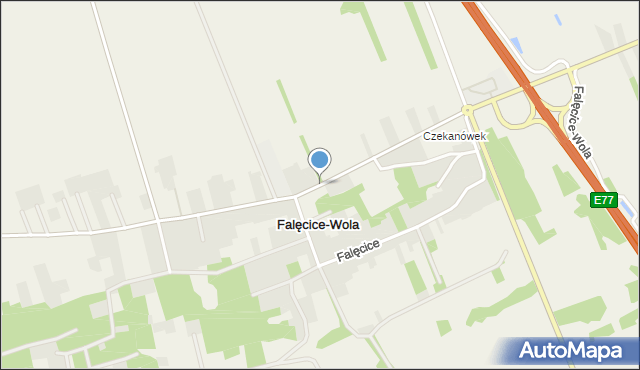 Falęcice, Falęcice, mapa Falęcice