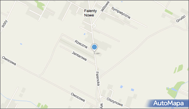 Falenty Nowe, Falencka, mapa Falenty Nowe