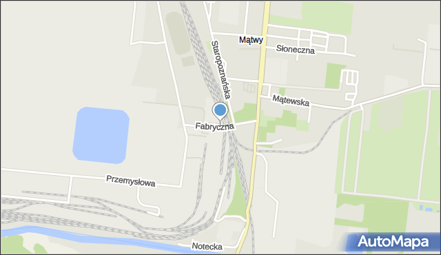 Inowrocław, Fabryczna, mapa Inowrocławia