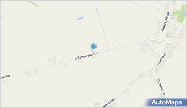 Kowalew gmina Pleszew, Fabianowska, mapa Kowalew gmina Pleszew