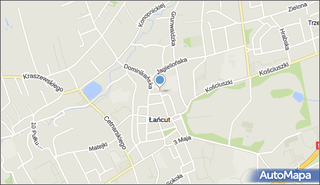 Łańcut, Farna, mapa Łańcut