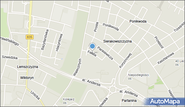 Lublin, Fałata Juliana, mapa Lublina