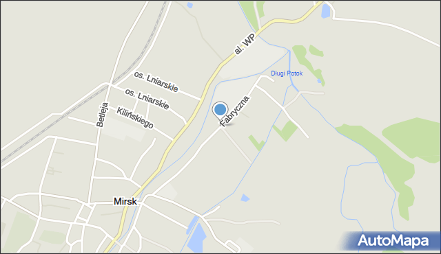 Mirsk, Fabryczna, mapa Mirsk