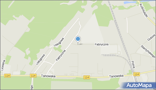 Police, Fabryczna, mapa Police