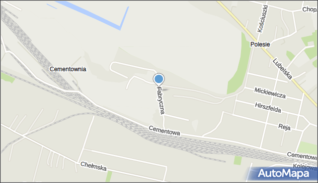 Rejowiec Fabryczny, Fabryczna, mapa Rejowiec Fabryczny