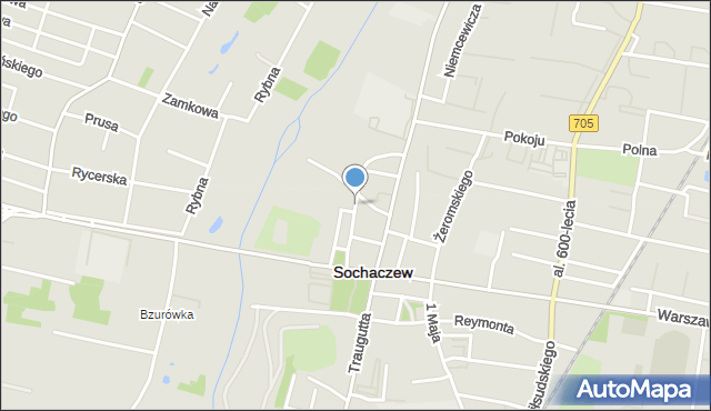 Sochaczew, Farna, mapa Sochaczew