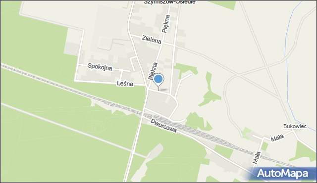 Szymiszów, Fabryczna, mapa Szymiszów