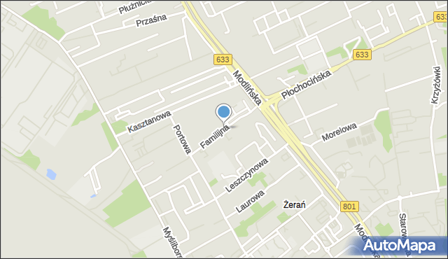 Warszawa, Familijna, mapa Warszawy