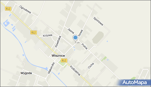 Wisznice-Kolonia, Fabryczna, mapa Wisznice-Kolonia