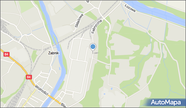 Zagórz powiat sanocki, Fabryczna, mapa Zagórz powiat sanocki