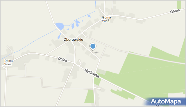 Zborowskie gmina Ciasna, Fabryczna, mapa Zborowskie gmina Ciasna