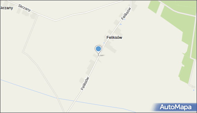 Feliksów gmina Gostynin, Feliksów, mapa Feliksów gmina Gostynin