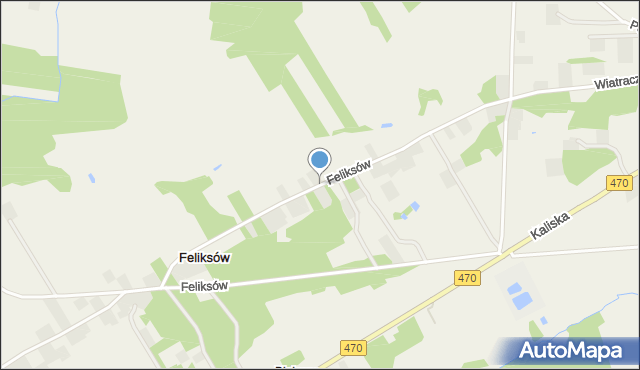 Feliksów gmina Malanów, Feliksów, mapa Feliksów gmina Malanów