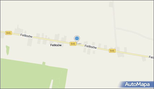 Feliksów gmina Uchanie, Feliksów, mapa Feliksów gmina Uchanie