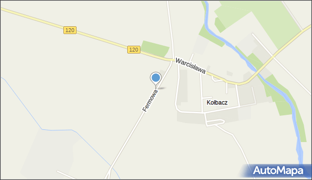 Kołbacz, Fermowa, mapa Kołbacz