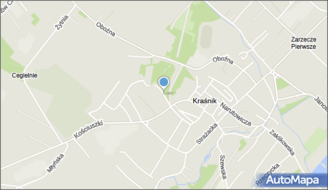Kraśnik, Festiwalowa, mapa Kraśnik
