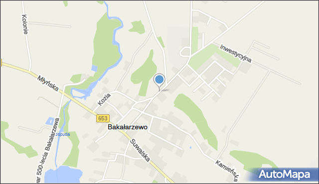 Bakałarzewo, Filipowska, mapa Bakałarzewo