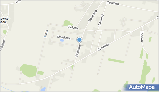 Bogdaszowice, Fiołkowa, mapa Bogdaszowice