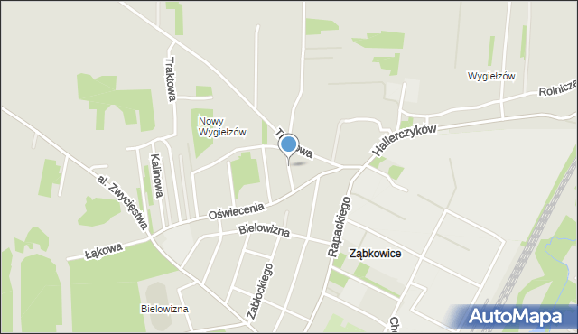 Dąbrowa Górnicza, Fiołkowa, mapa Dąbrowa Górnicza