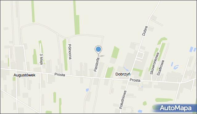 Dobrzyń gmina Czosnów, Fieldorfa-Nila Augusta Emila, gen., mapa Dobrzyń gmina Czosnów