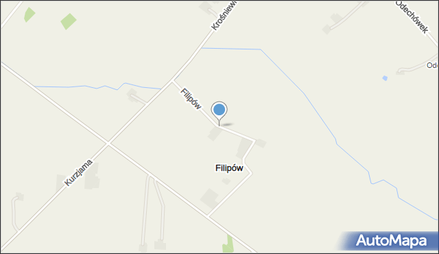 Filipów gmina Grabów, Filipów, mapa Filipów gmina Grabów