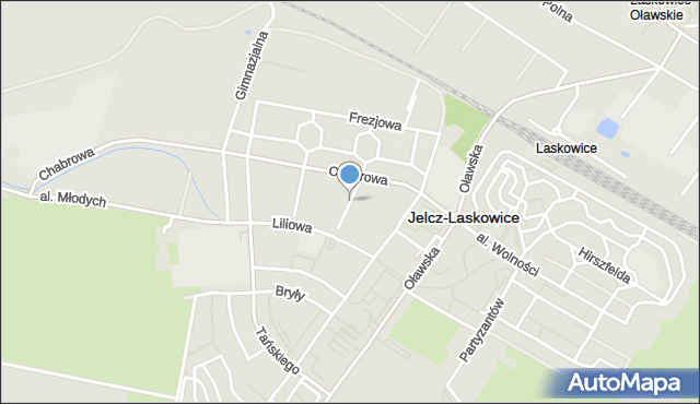 Jelcz-Laskowice, Fiołkowa, mapa Jelcz-Laskowice