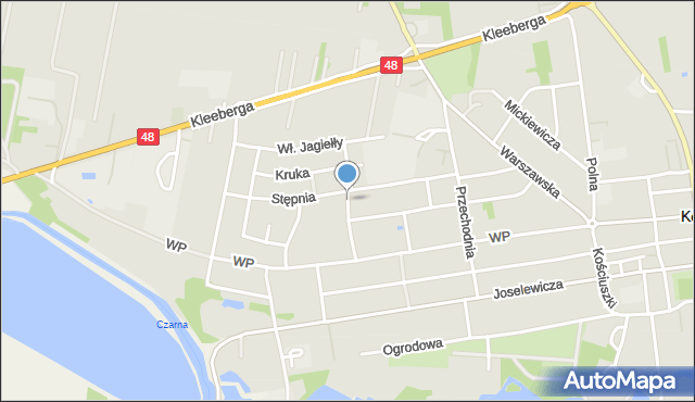 Kock powiat lubartowski, Firleja Jana, mapa Kock powiat lubartowski