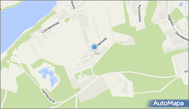 Łapino Kartuskie, Figowa, mapa Łapino Kartuskie