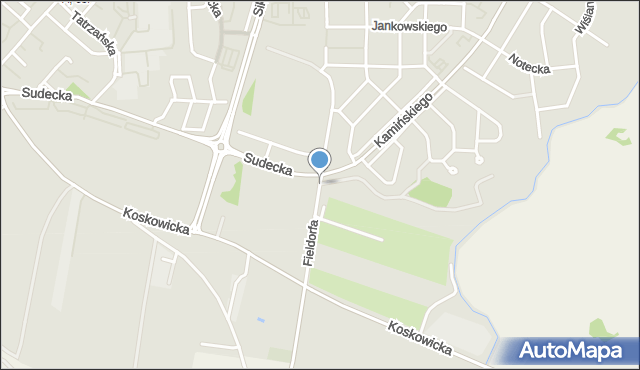 Legnica, Fieldorfa-Nila Augusta Emila, gen., mapa Legnicy