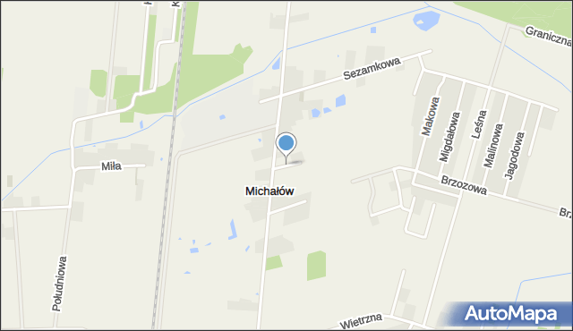Michałów gmina Moszczenica, Fiołkowa, mapa Michałów gmina Moszczenica