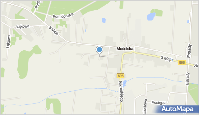 Mościska gmina Izabelin, Fiołkowa, mapa Mościska gmina Izabelin