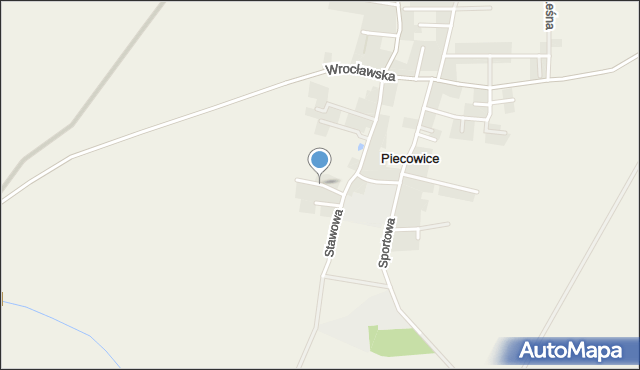 Piecowice, Fiołkowa, mapa Piecowice