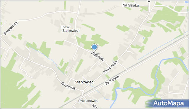 Sterkowiec, Fiołkowa, mapa Sterkowiec