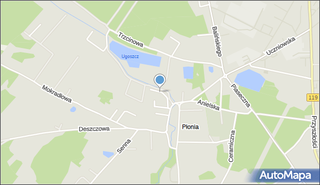 Szczecin, Figowa, mapa Szczecina