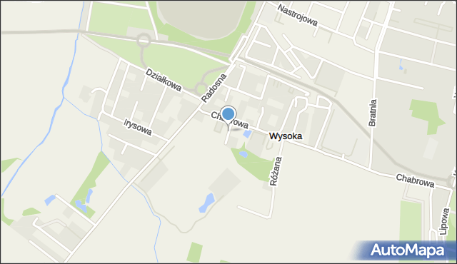 Wysoka gmina Kobierzyce, Fiołkowa, mapa Wysoka gmina Kobierzyce