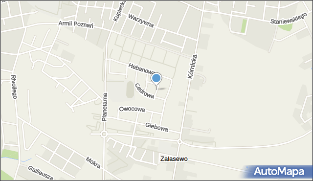 Zalasewo, Figowa, mapa Zalasewo