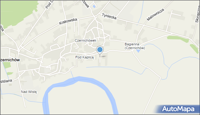 Czernichów powiat krakowski, Flisacka, mapa Czernichów powiat krakowski