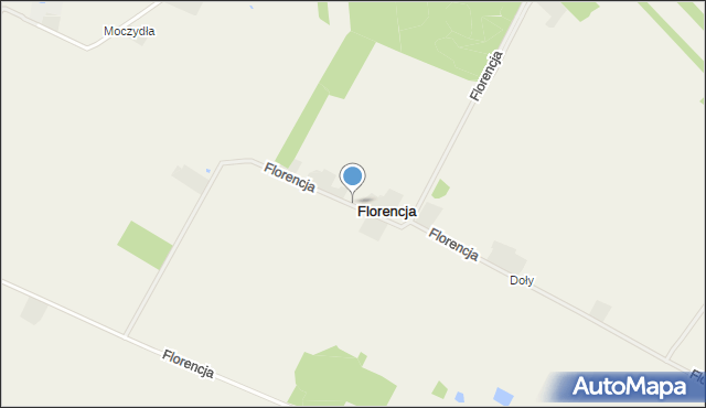 Florencja gmina Iłża, Florencja, mapa Florencja gmina Iłża