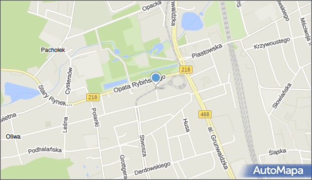 Gdańsk, Flisacka, mapa Gdańska