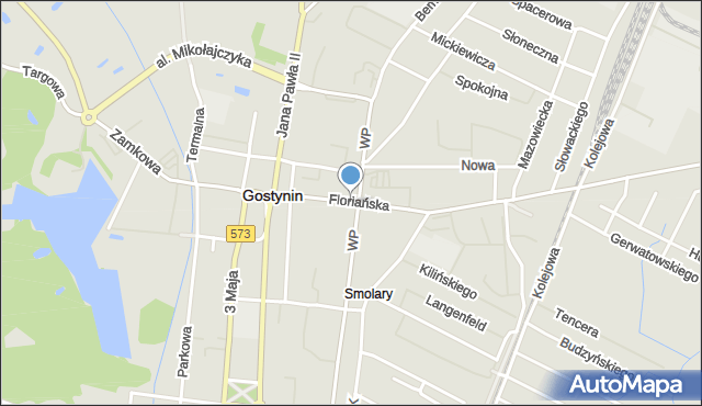 Gostynin, Floriańska, mapa Gostynin