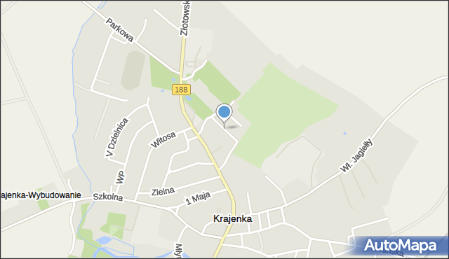 Krajenka, Floriańska, mapa Krajenka