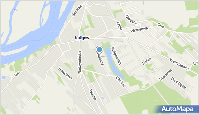 Kuligów, Floriana, mapa Kuligów