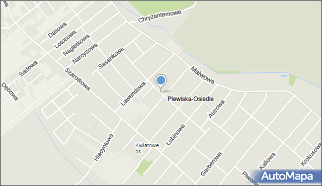 Poznań, Floksowa, mapa Poznania