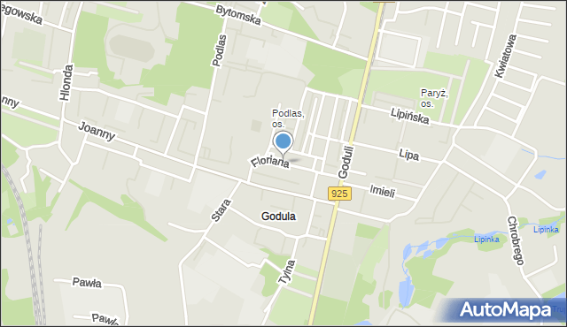 Ruda Śląska, Floriana, mapa Rudy Śląskiej