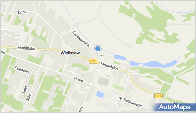 Wieliszew, Flisaków, mapa Wieliszew
